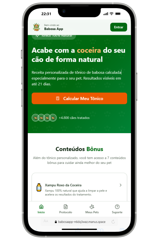 Babosa App no celular